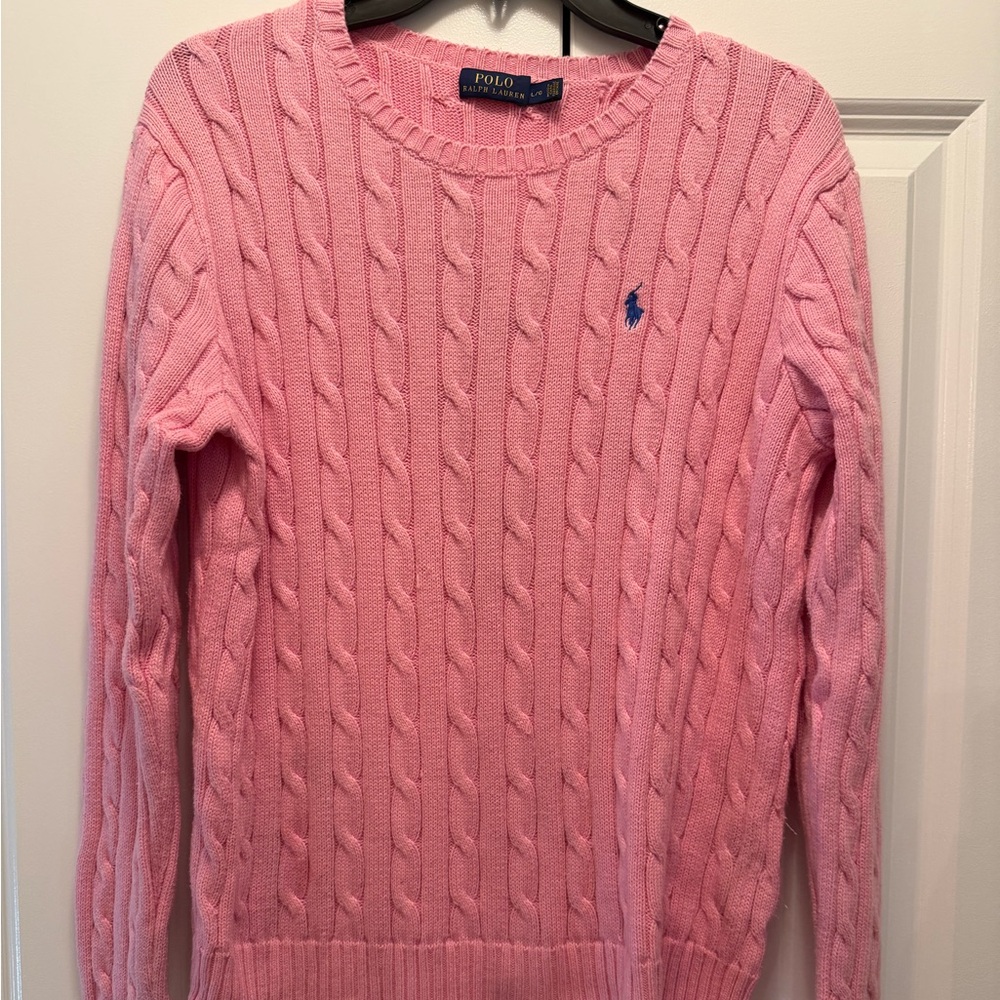 Ralph Lauren Pink Cable Knit Sweater